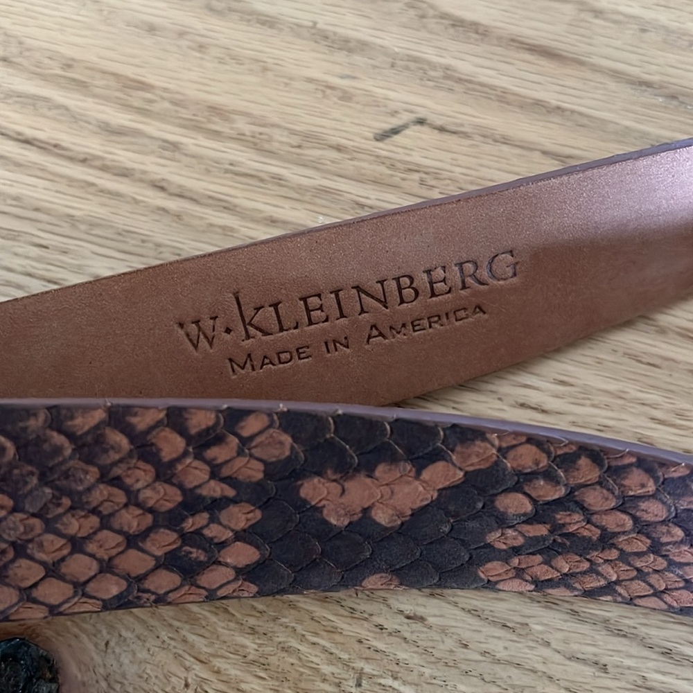 W. Kleinberg Embossed Python Belt - image 2